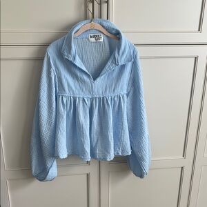 BUCKETLIST Sky Blue Blouse M
